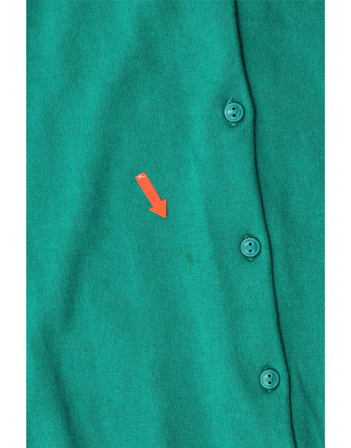 L.L.BEAN Damen Strickjacke UK 18 XL Türkis Baumwolle