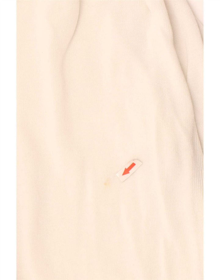 Marks & Spencer Damen Crop Cardigan Pullover UK 10 Small Weiße Baumwolle