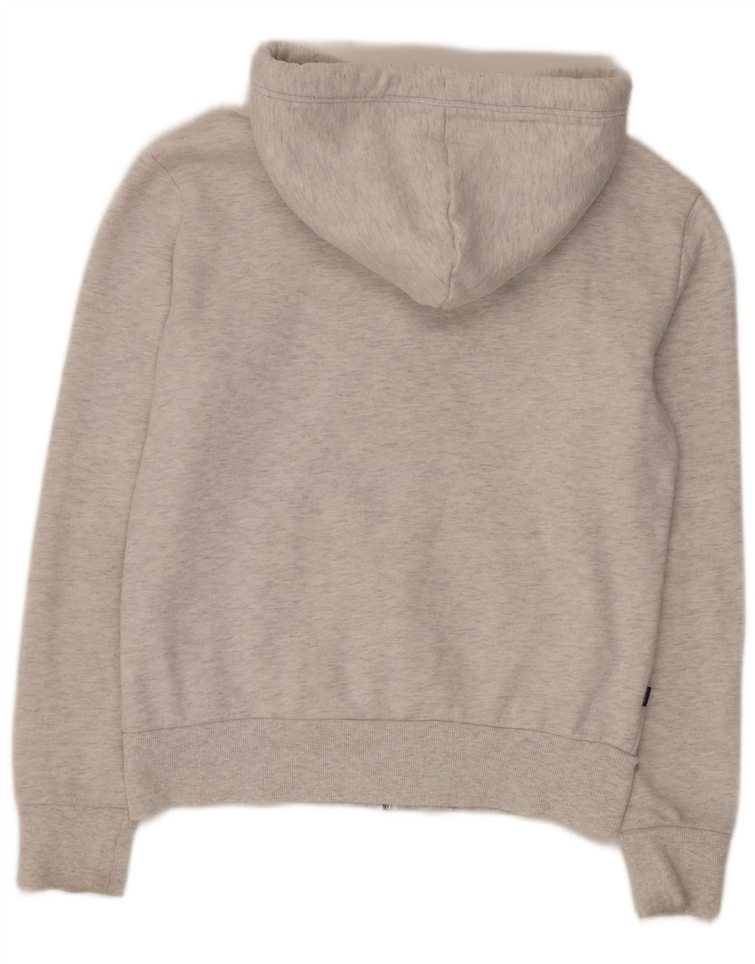 Superdry Herren-Kapuzenpullover mit Reißverschluss aus mittelgrauer Baumwolle