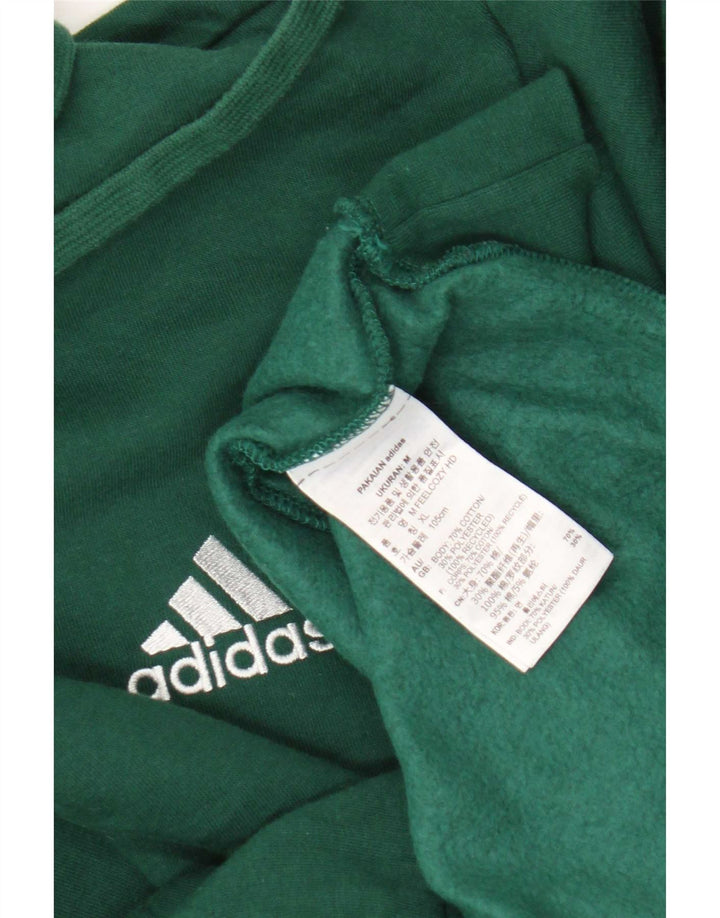 Adidas Herren Kapuzenpullover aus mittelgrüner Baumwolle