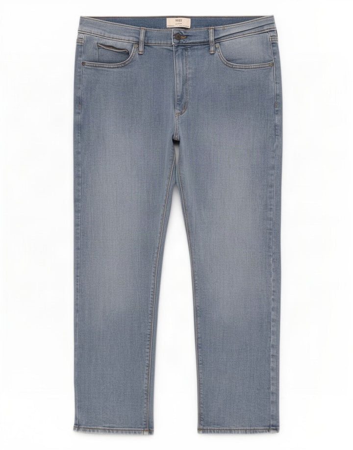 Marks & Spencer Herren Slim Jeans W38 L29 Blaue Baumwolle