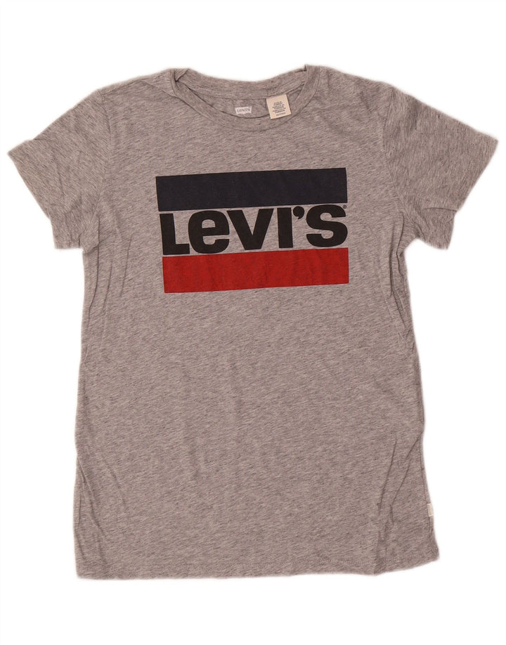 Levi's Herren-T-Shirt mit Grafik, XS, grau gefleckte Baumwolle