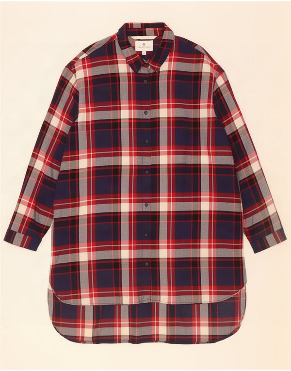 Zara Damen Hemdkleid UK 18 XL Mehrfarbig kariert Modal