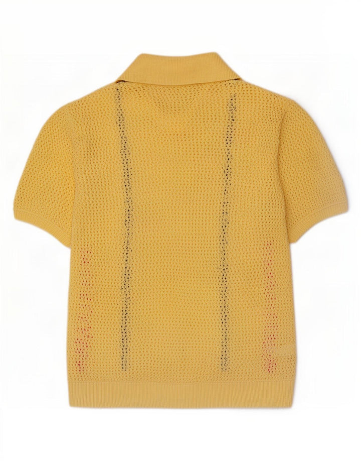 Zara Herren-Pullover mit Rollkragen, durchsichtig, klein, gelb gestreift