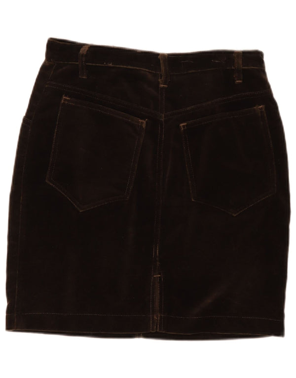 Blumarine Damen Bleistiftrock IT 44 Medium W28 Braune Baumwolle