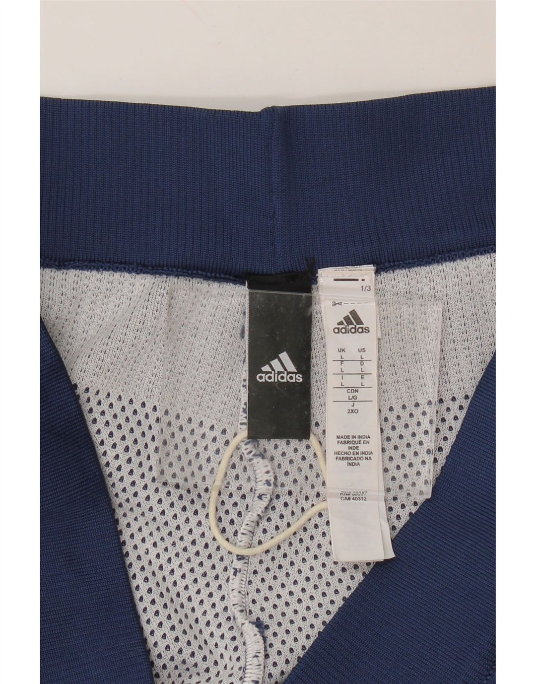ADIDAS Mens Tracksuit Trousers Large  Navy Blue Polyester