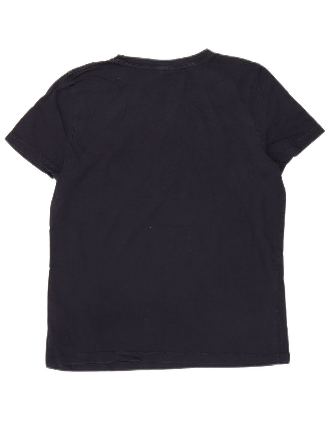 TOMMY HILFIGER Damen Grafik T-Shirt Top UK 12 Medium Marineblau Baumwolle