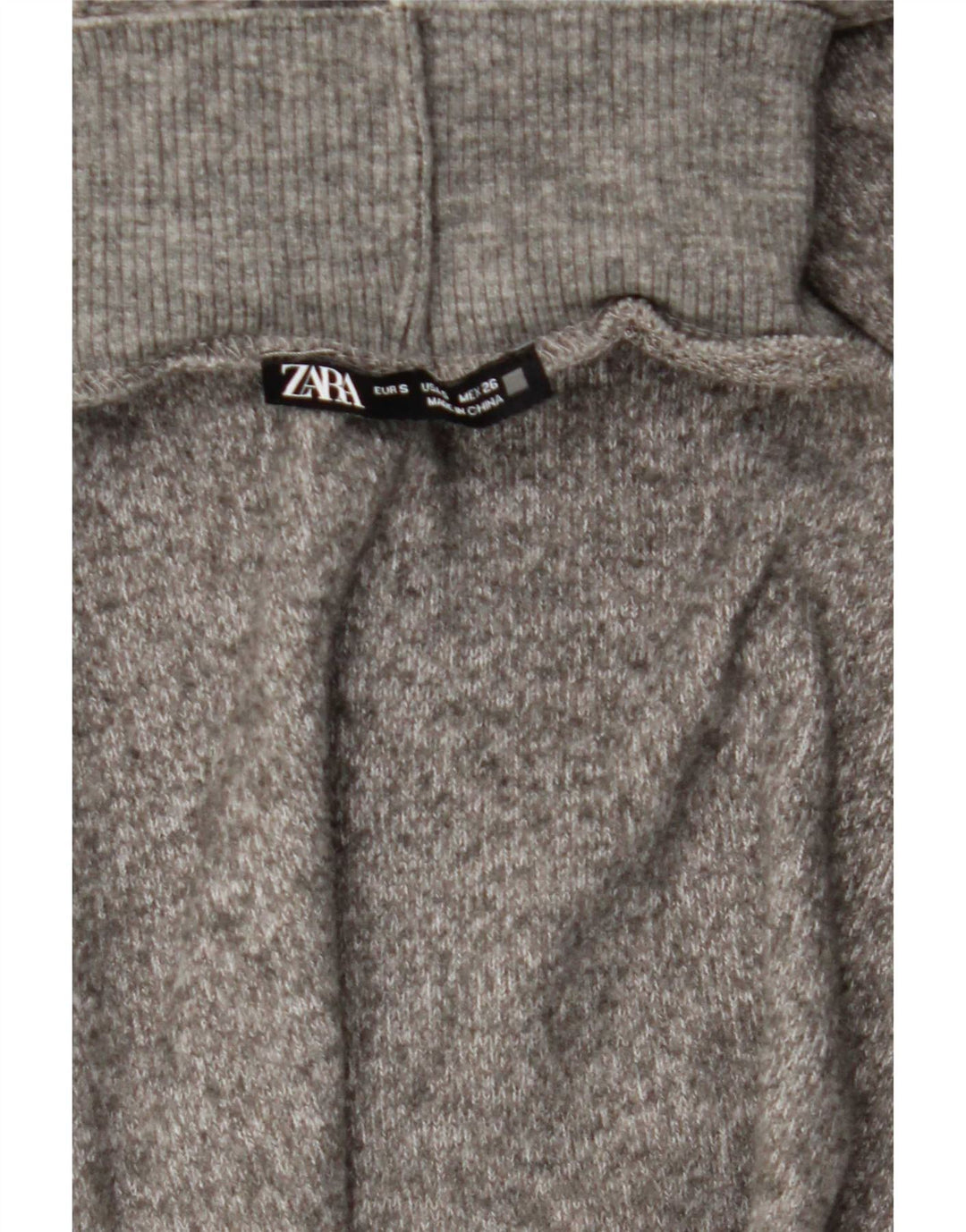 Zara Damen Langarm-Maxikleid UK 8 Small Grau