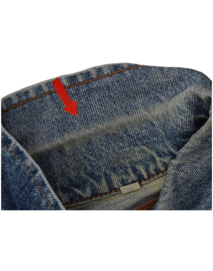 Vintage Herren Jeansjacke UK 36 Kleine blaue Baumwolle