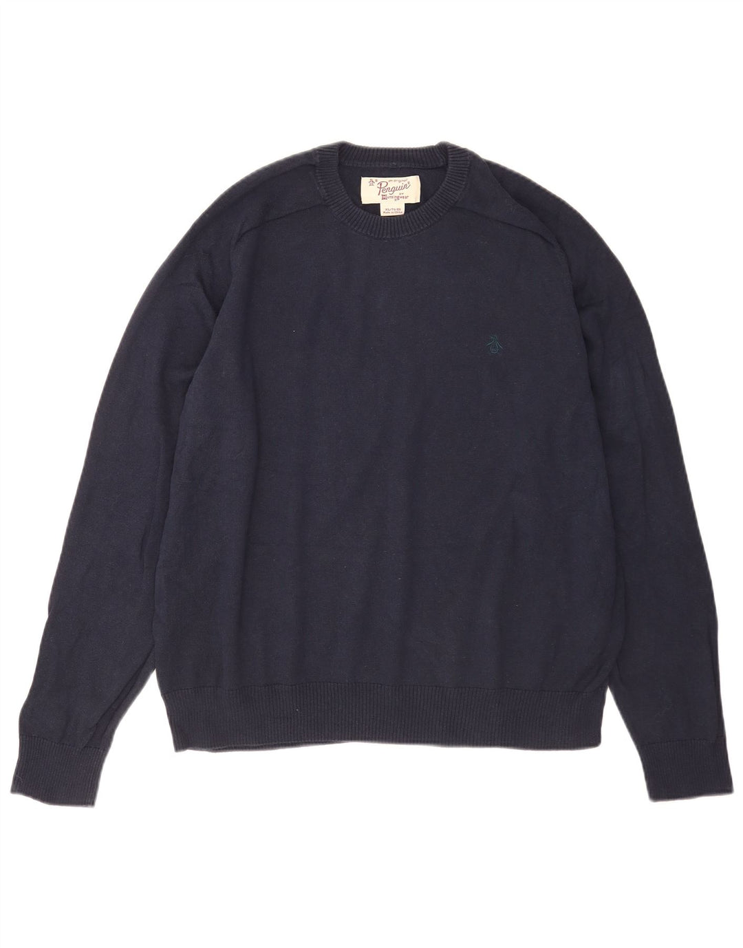 Penguin Herren-Pullover mit Rundhalsausschnitt, XL, marineblau, Baumwolle
