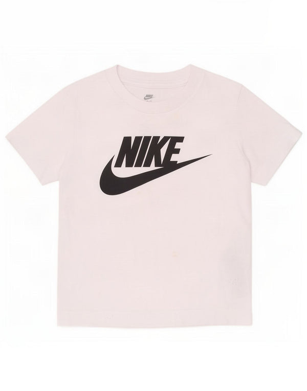 Nike Jungen T-Shirt mit Grafik, 2–3 Jahre, weiße Baumwolle