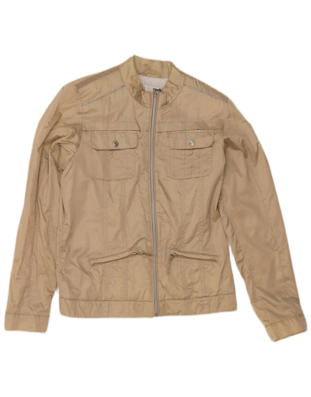 Geox Respira Bomberjacke für Mädchen, 13–14 Jahre, beige, Polyamid