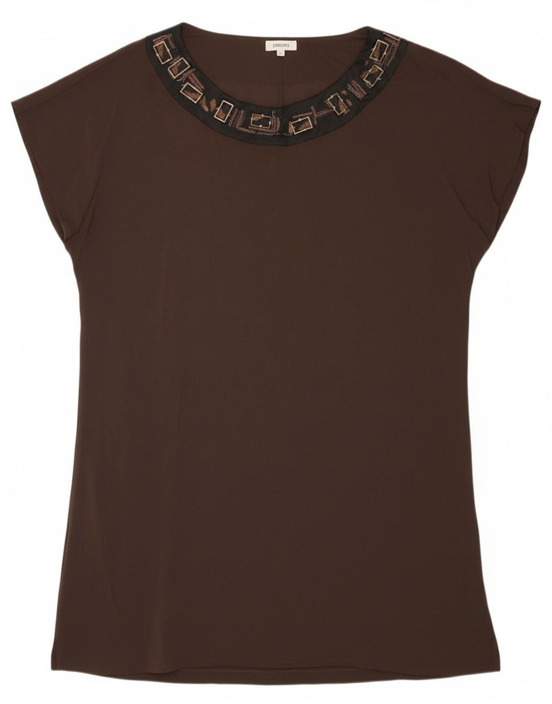 Persona Damen Bluse Top Größe 23 Mittelbraune Viskose