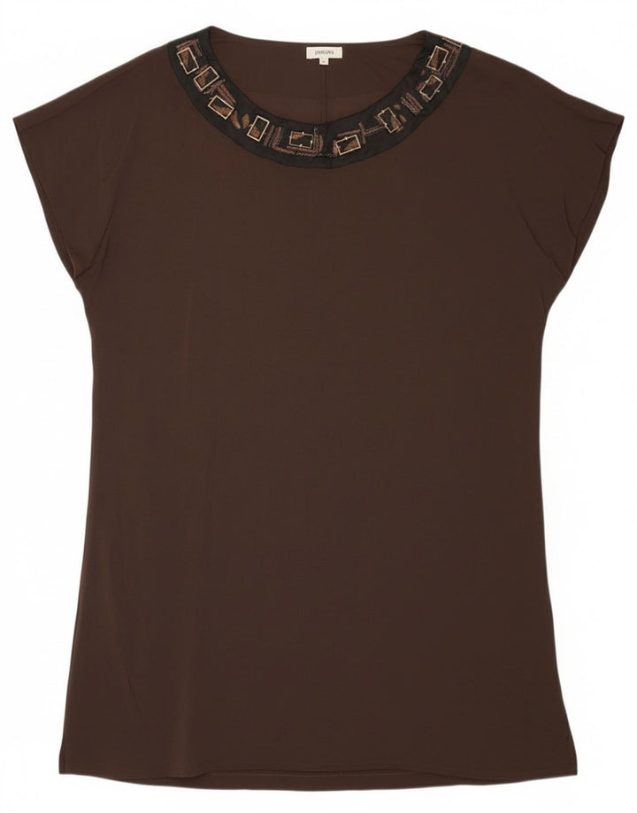 Persona Damen Bluse Top Größe 23 Mittelbraune Viskose