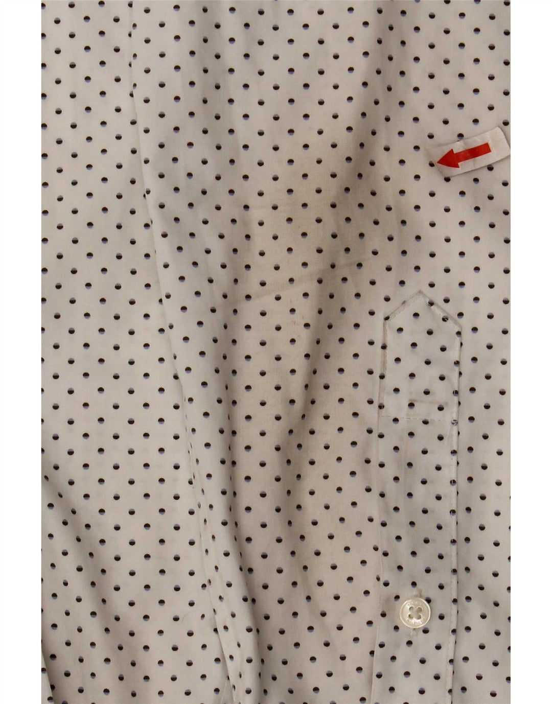 Tommy Hilfiger Herren-Slim-Fit-Hemd, Größe 16, groß, weiß gefleckt