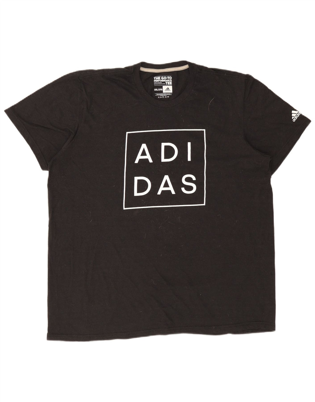 ADIDAS Herren Grafik T-Shirt Top 2XL Schwarz Polyester