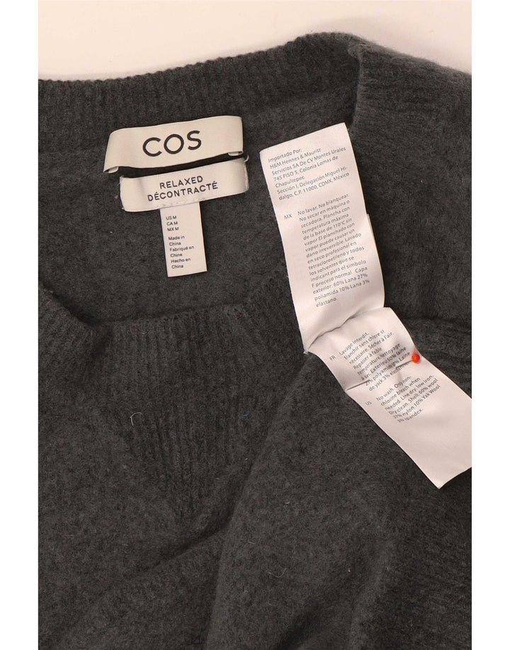 Cos Damen-Pullover mit entspannter Passform und Rundhalsausschnitt, Gr. 14, Mittelgrau