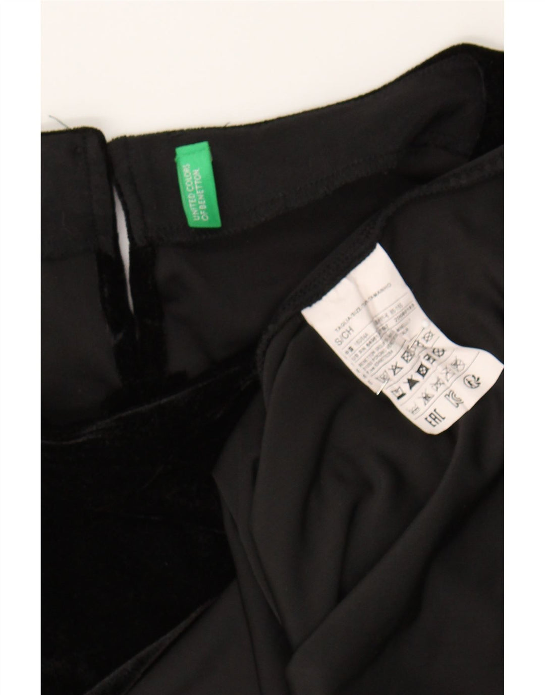 BENETTON Womens Oversized Long Sleeve Blouse Top UK 10 Small Black Vintage Benetton and Second-Hand Benetton from Messina Hembry 