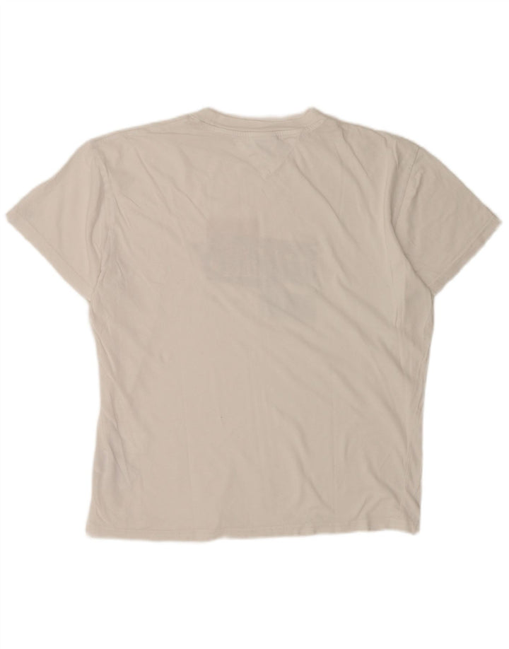 Tommy Hilfiger Herren-T-Shirt mit Grafik, mittelweiße Baumwolle
