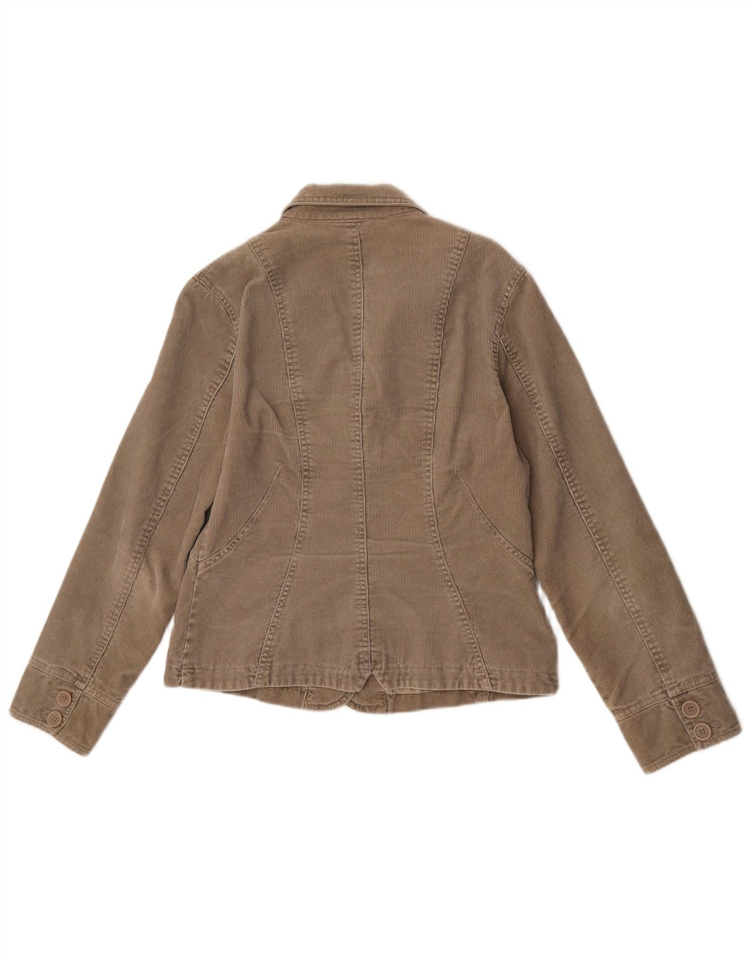 Monsoon Damen-Blazer aus Cord mit 2 Knöpfen, UK 12, mittelbeige Baumwolle