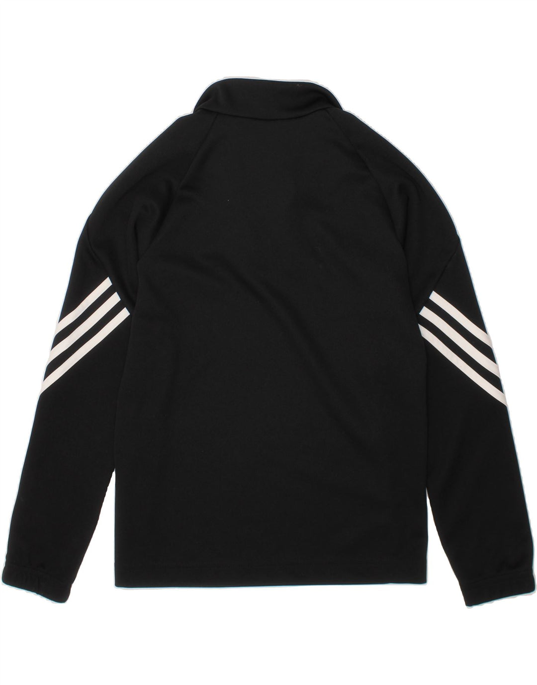 ADIDAS Boys Climalite Zip Neck Tracksuit Top Jacket 7-8 Years Small Black Vintage Adidas and Second-Hand Adidas from Messina Hembry 