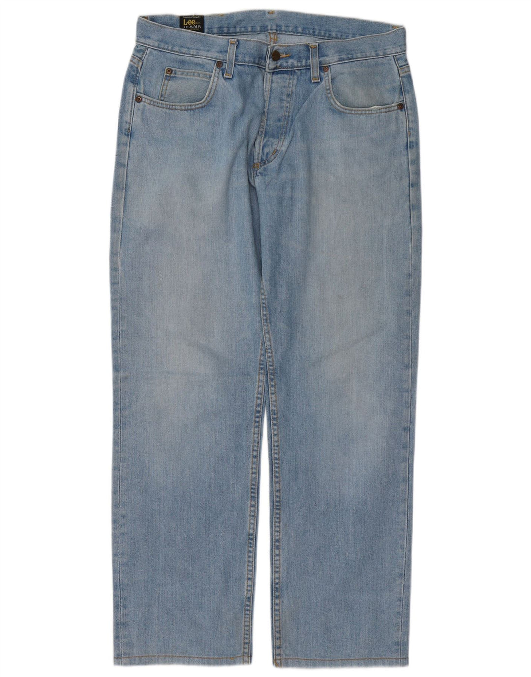 Lee Herren Straight Jeans W36 L31 Blaue Baumwolle