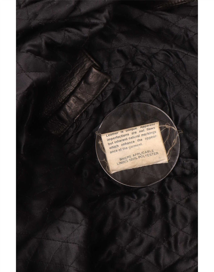Helium Herren Lederjacke UK 38 Medium Schwarz