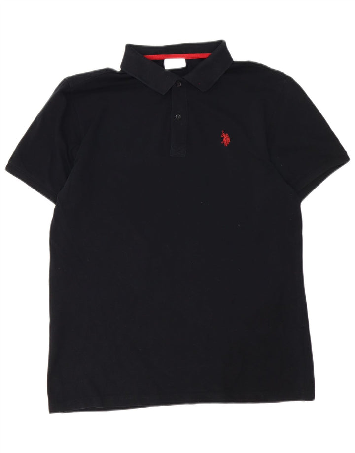 U.S. Polo Assn. Herrenhemd, groß, aus schwarzer Baumwolle