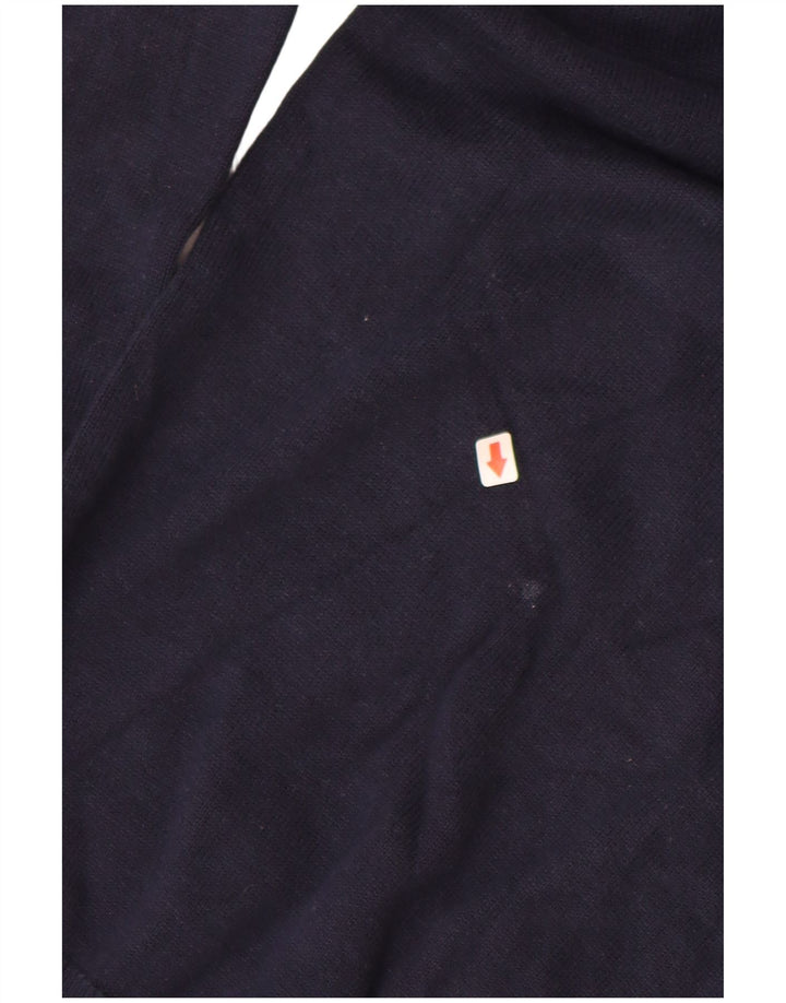 Marks & Spencer Herren-Pullover mit V-Ausschnitt, Größe S, marineblaue Baumwolle