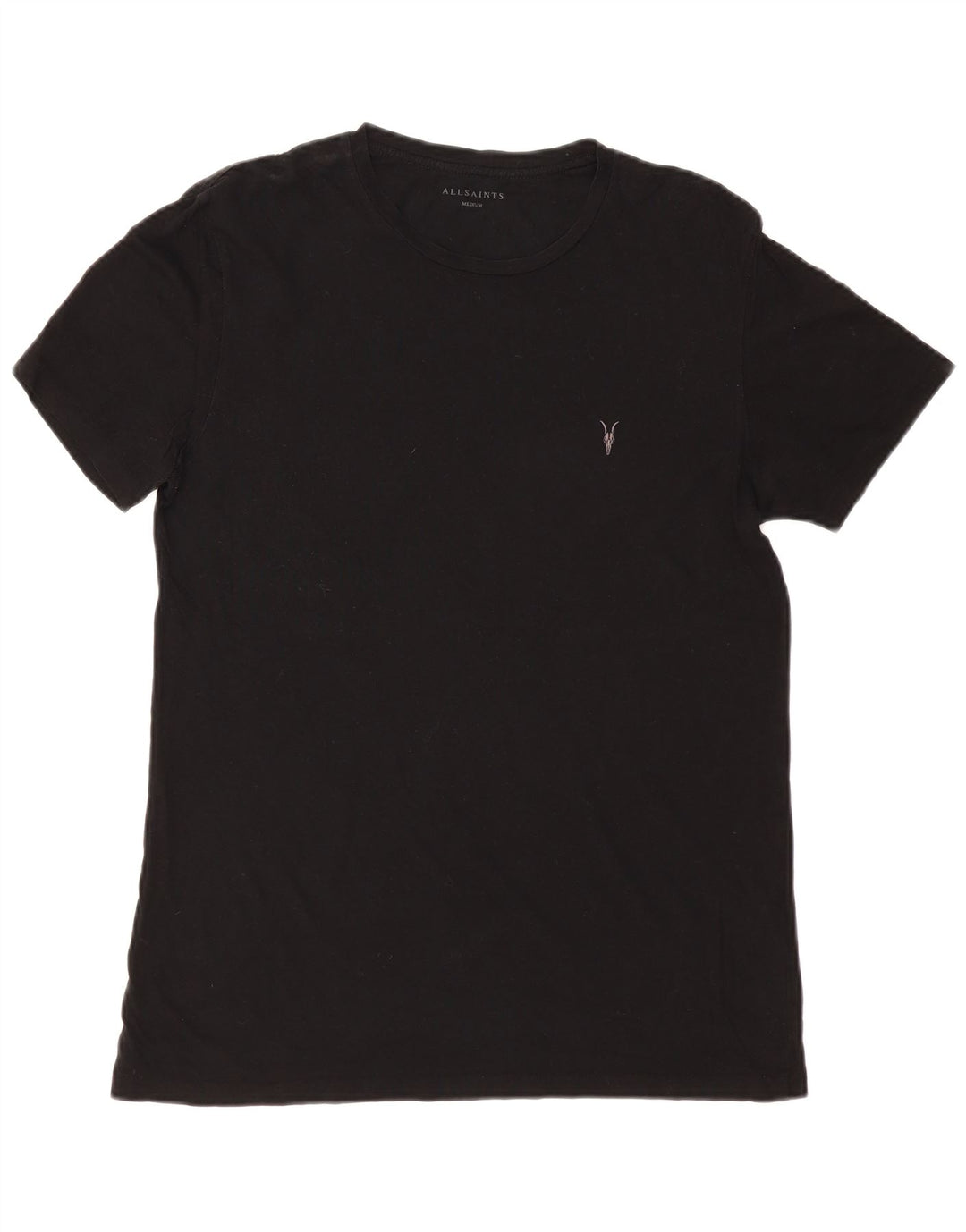 ALL SAINTS Herren T-Shirt Top Medium Schwarz Baumwolle