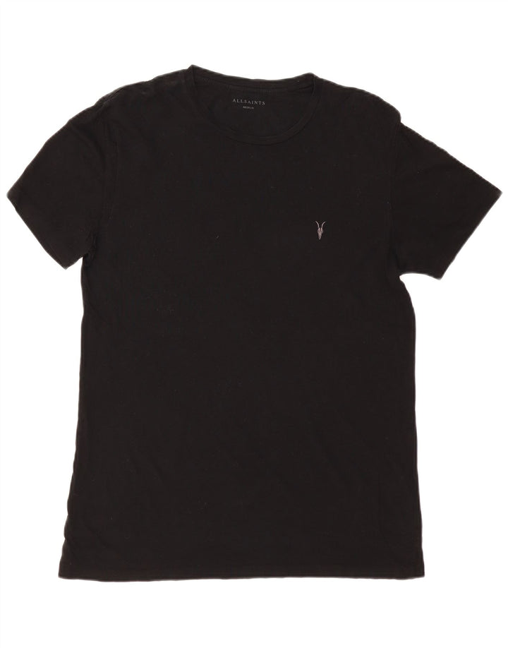 ALL SAINTS Herren T-Shirt Top Medium Schwarz Baumwolle