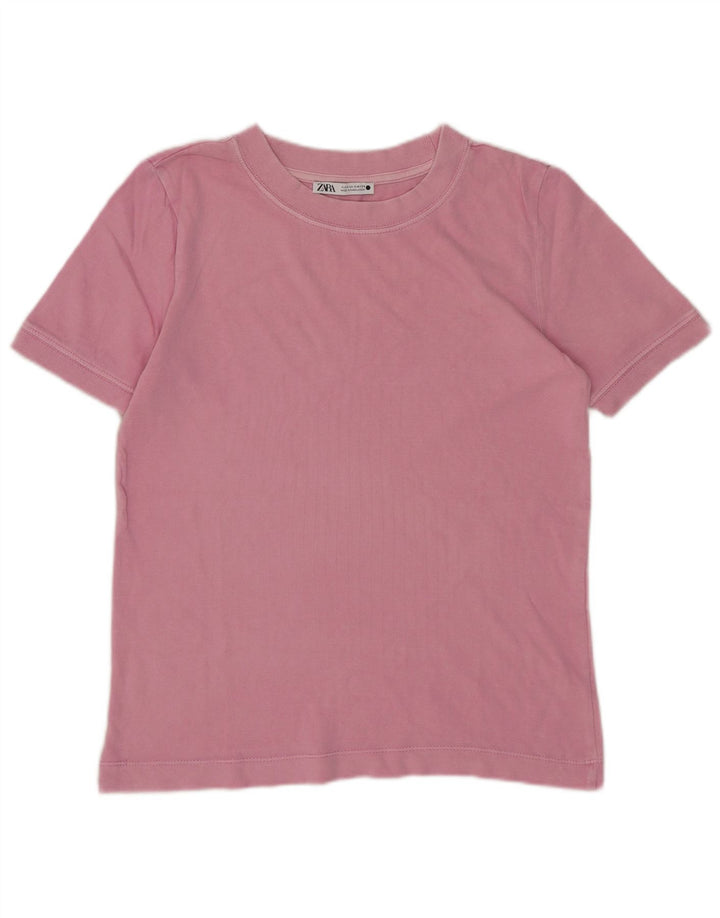 Zara Damen T-Shirt Top UK 10 Small Pink