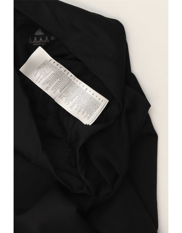 Adidas Damen Capri-Leggings UK 8 Small Schwarz Polyester