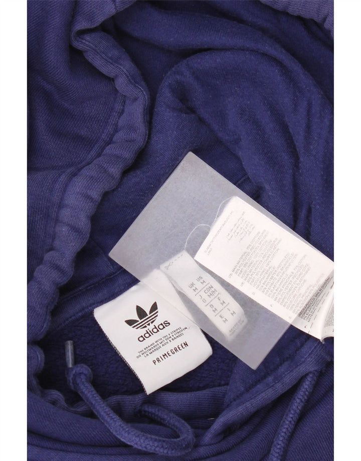 Adidas Herren Kapuzenpullover aus mittelblauer, marineblauer Baumwolle