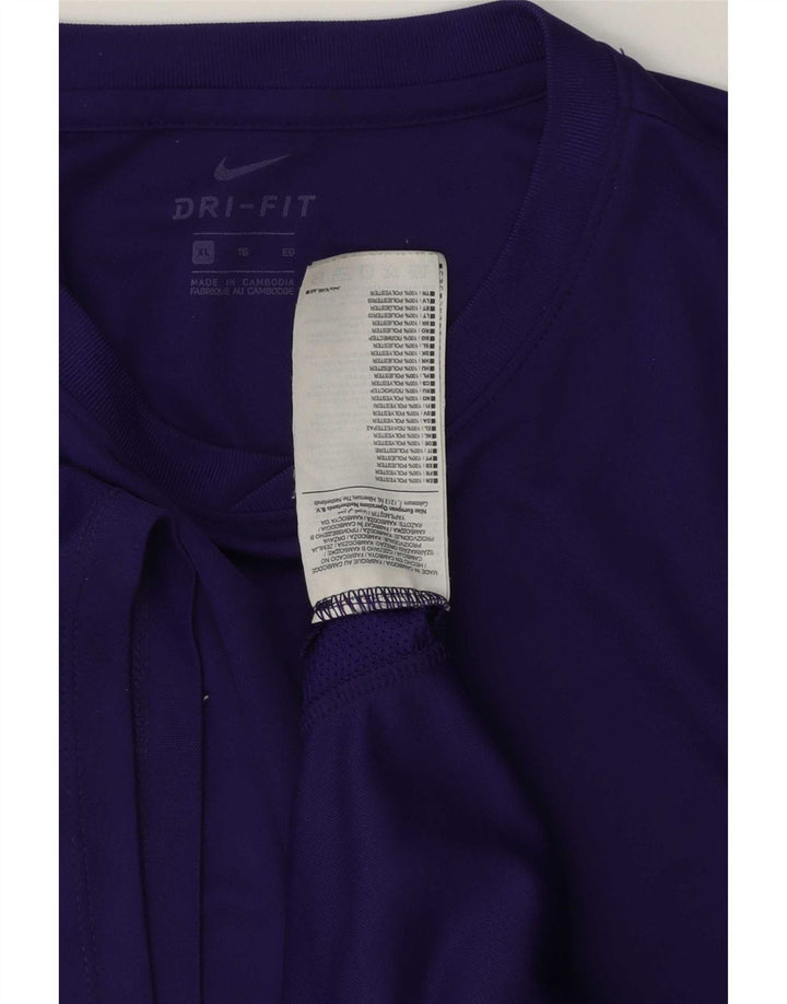 Nike Herren Dri Fit T-Shirt Top XL Lila Polyester