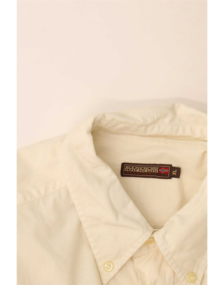 Napapijri Herren Grafikhemd XL Off White