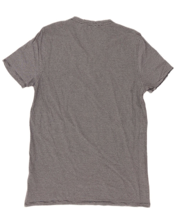 Guess By Marciano Damen Grafik-T-Shirt-Oberteil UK 14 Large Grau gestreift