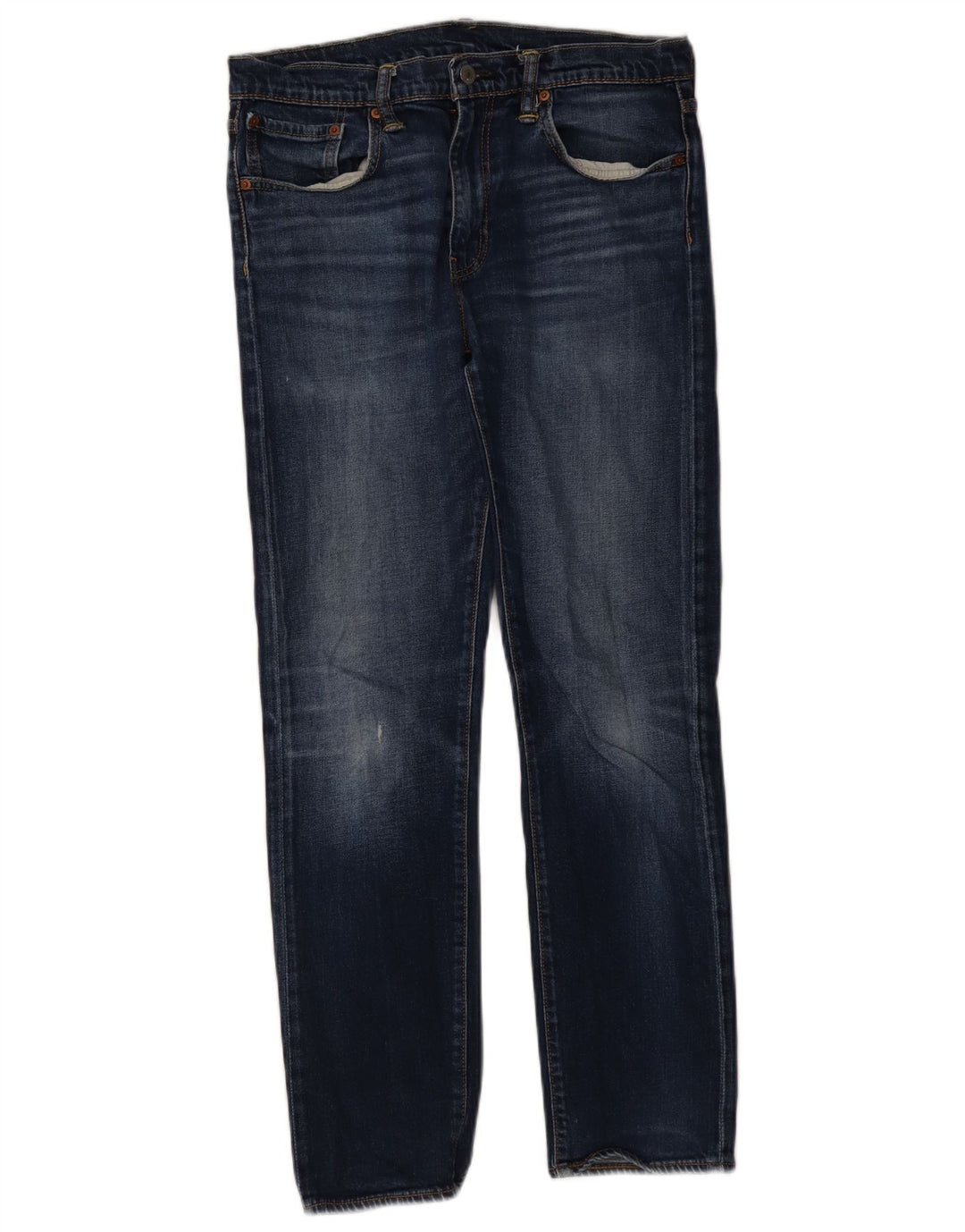 Levi's Damen Distressed Straight Jeans W33 L32 Blaue Baumwolle
