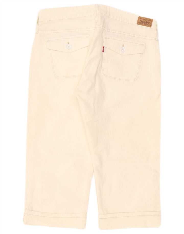 Levi's Damen Denim-Bermudashorts US 8 Medium W32 Weiße Baumwolle