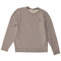 Lacoste Herren-Sweatshirt-Pullover, Größe 4, mittelgrau gefleckte Baumwolle