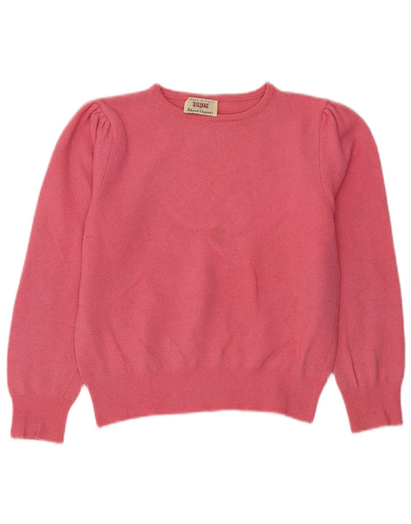 Sisley Damen Pullover mit bauchfreiem U-Boot-Ausschnitt, Gr. 6, XS, Rosa, Wolle