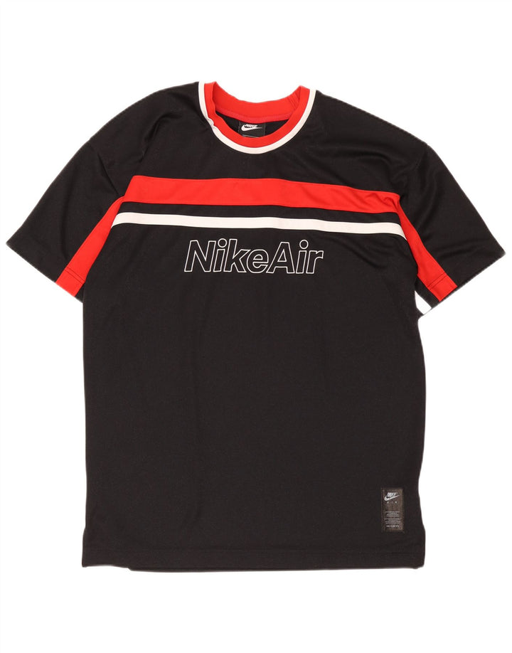 Nike Herren-T-Shirt mit regulärer Grafik, Mittelschwarzes Farbblock-Polyester