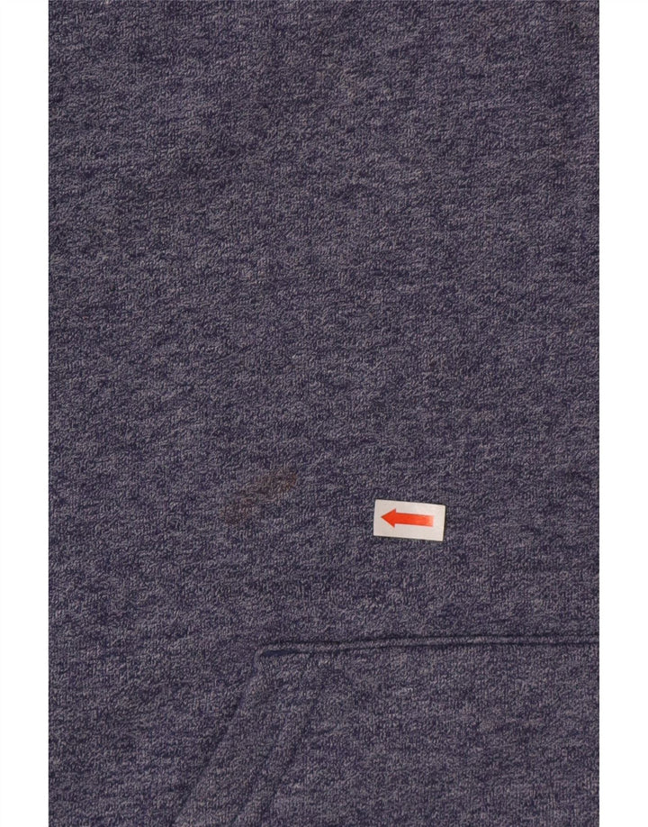 Quiksilver Herren-Kapuzenpullover aus mittelblau gefleckter Baumwolle