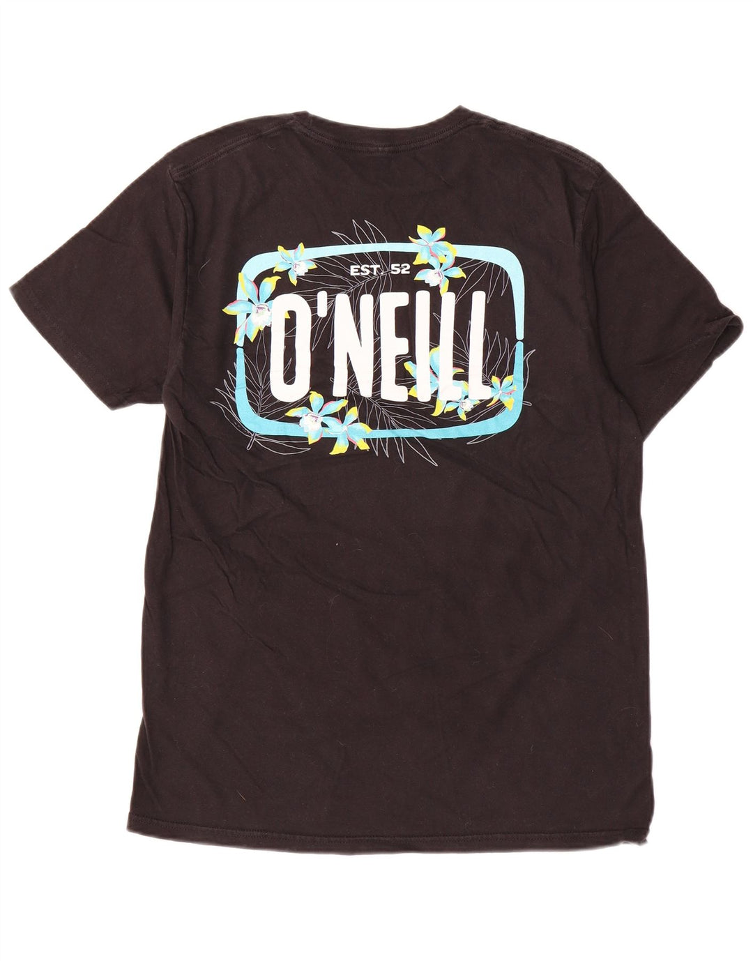 O'Neill Herren Modern Fit Graphic T-Shirt Top aus mittelschwarzer Baumwolle