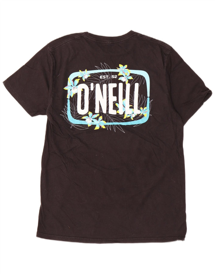 O'Neill Herren Modern Fit Graphic T-Shirt Top aus mittelschwarzer Baumwolle