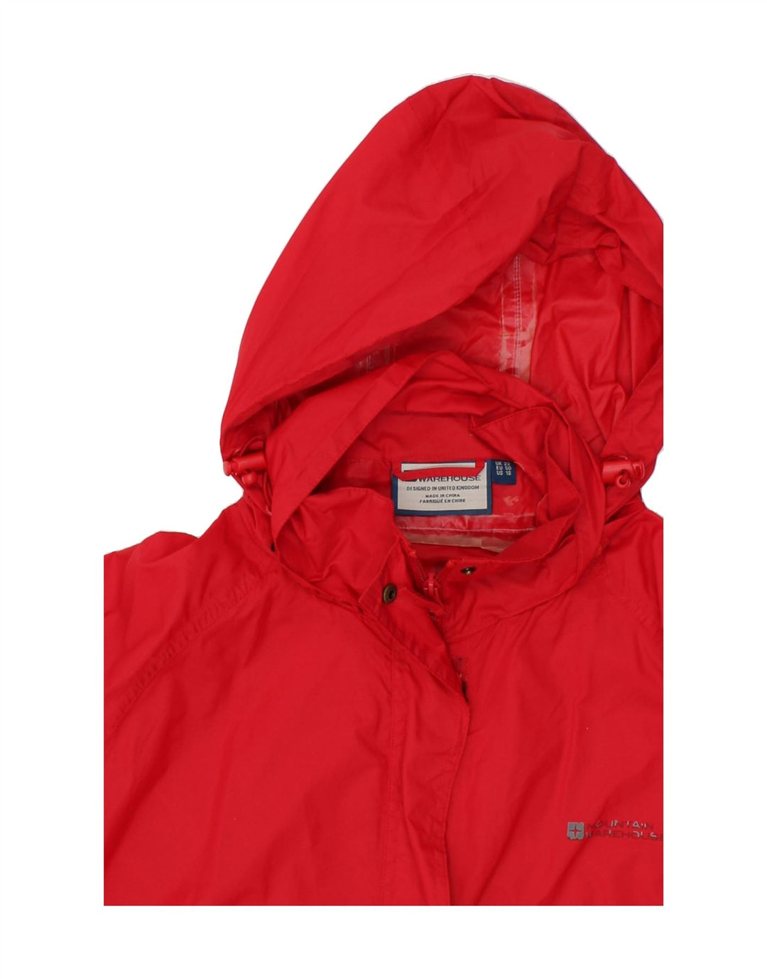 MOUNTAIN WAREHOUSE Womens Hooded Rain Jacket UK 22 3XL Red Nylon Vintage Mountain Warehouse and Second-Hand Mountain Warehouse from Messina Hembry 