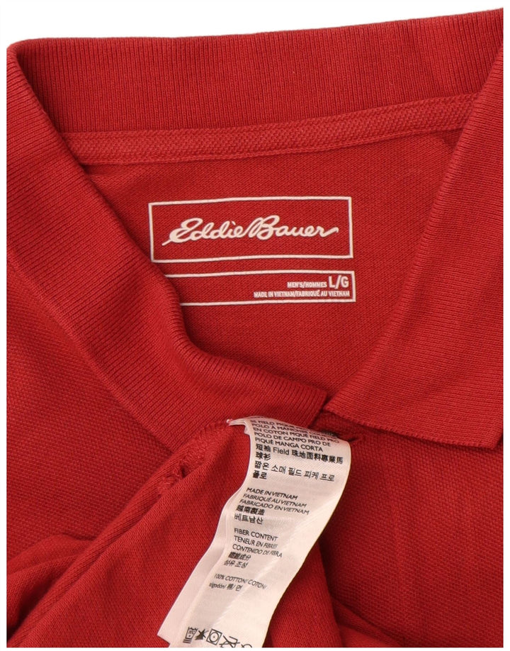 Eddie Bauer Herren-Poloshirt, große rote Baumwolle