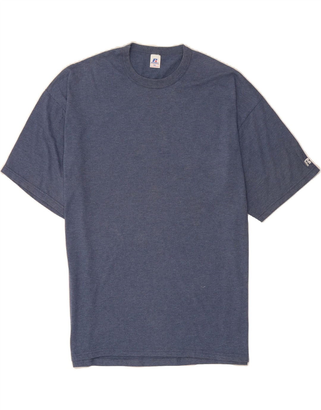 RUSSELL ATHLETIC Mens T-Shirt Top 2XL Navy Blue Polyester Vintage Russell Athletic and Second-Hand Russell Athletic from Messina Hembry 