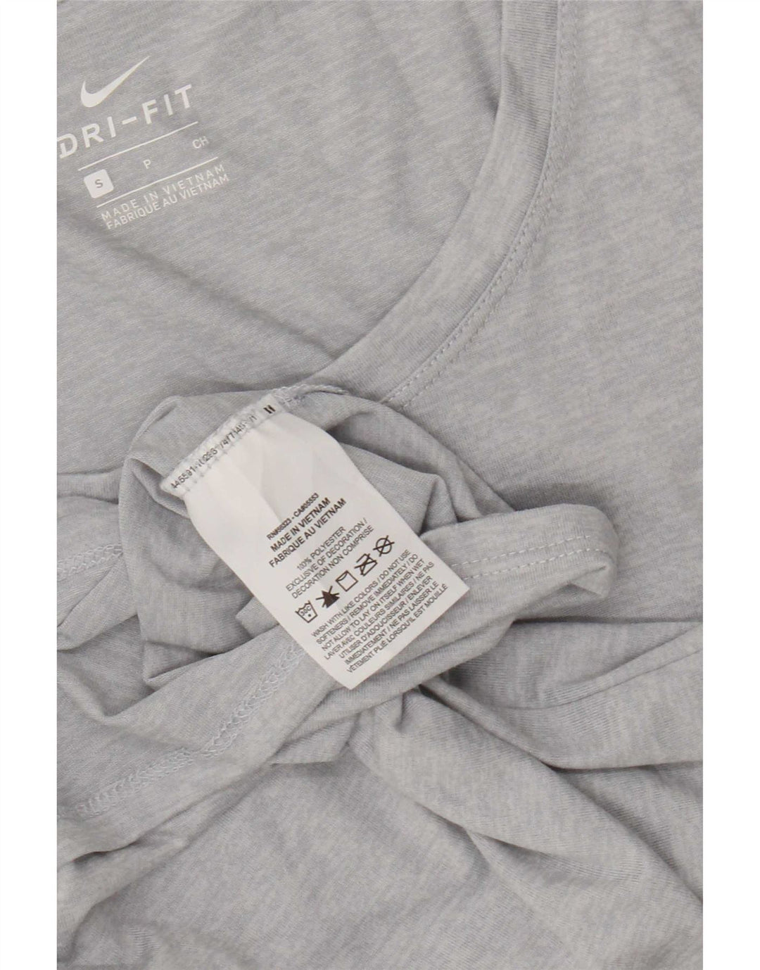 Nike Damen Dri Fit T-Shirt Top UK 10 Small Grau geflecktes Polyester