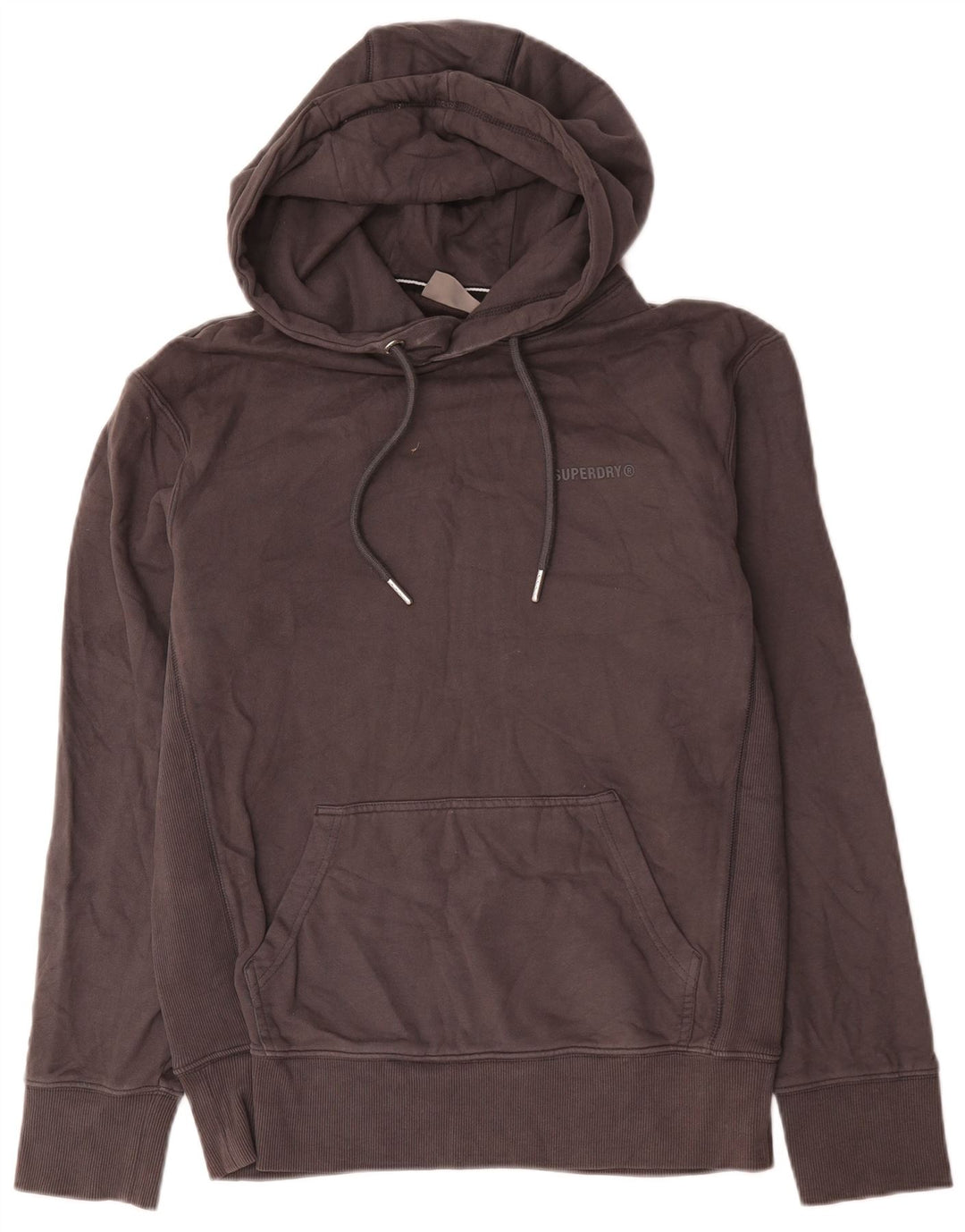 Superdry Herren-Kapuzenpullover, Größe S, Grau, Baumwolle
